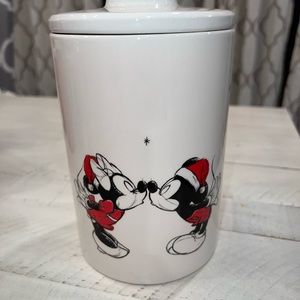Disney Christmas Minnie and Mickey Mouse  Kitchen Canister